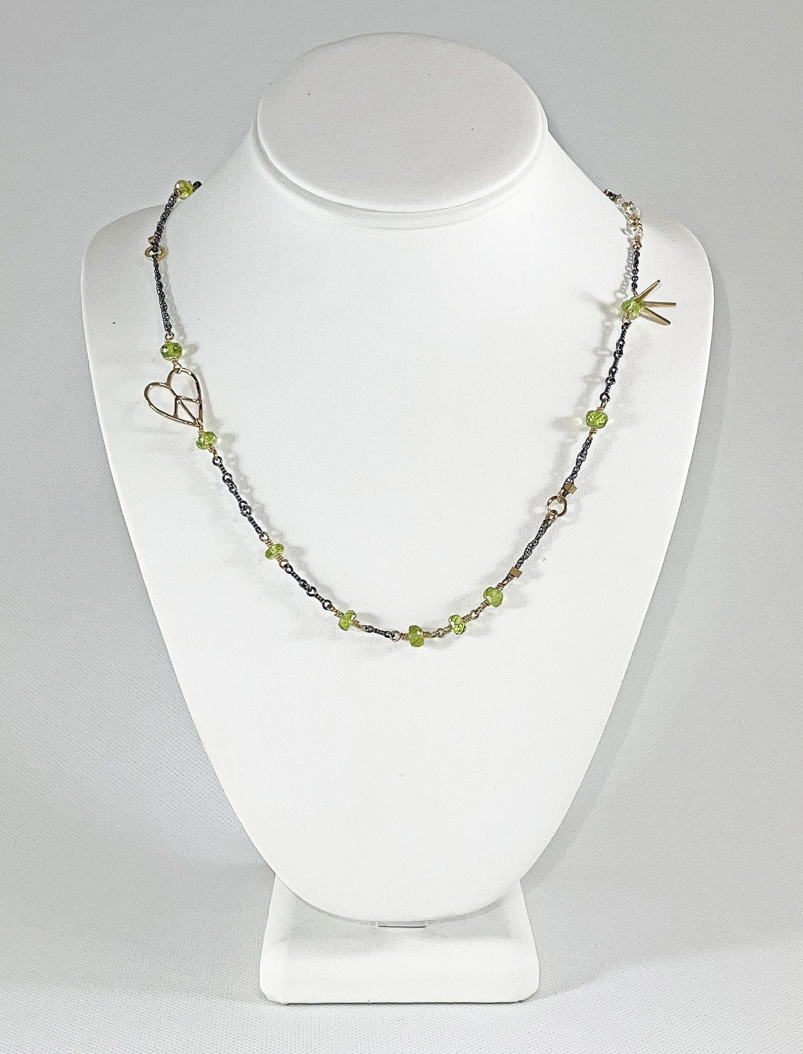 Brooke Barboza - Peridot Peace/Heart Necklace