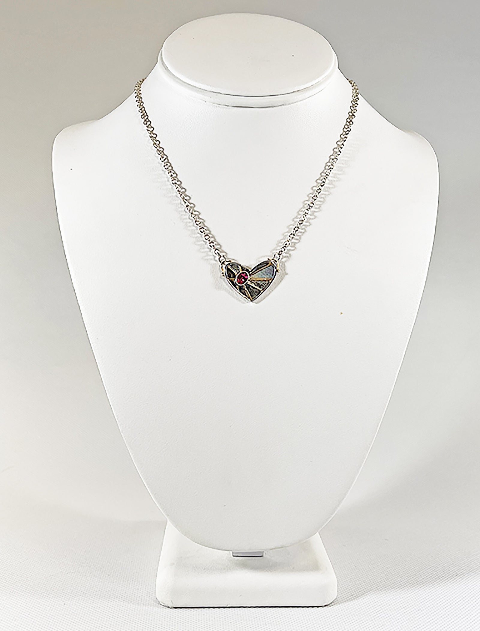 Brooke Barboza - Pink Tourmaline Radiant Heart Necklace