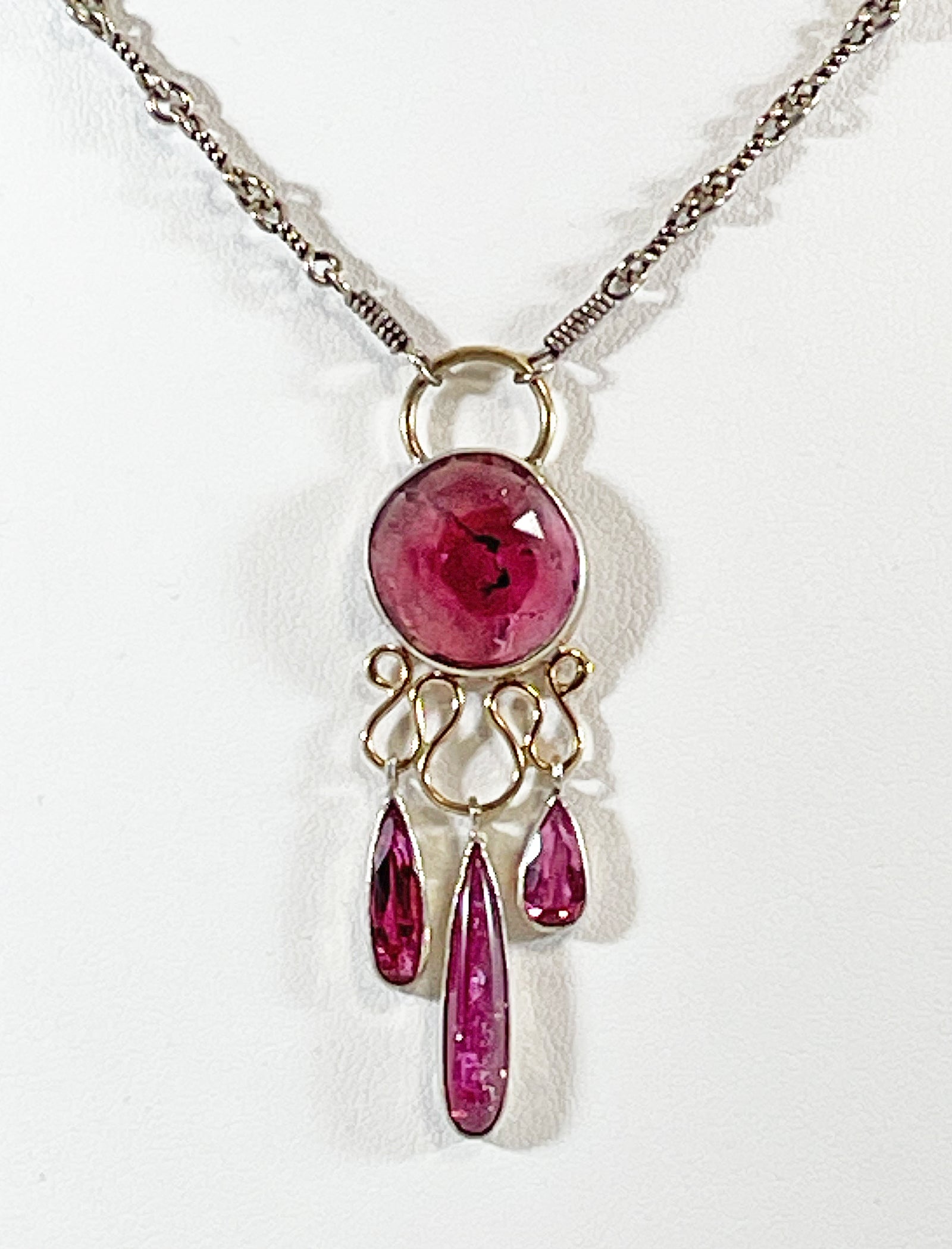 Brooke Barboza - Pink Tourmaline Dreamcatcher Pendant