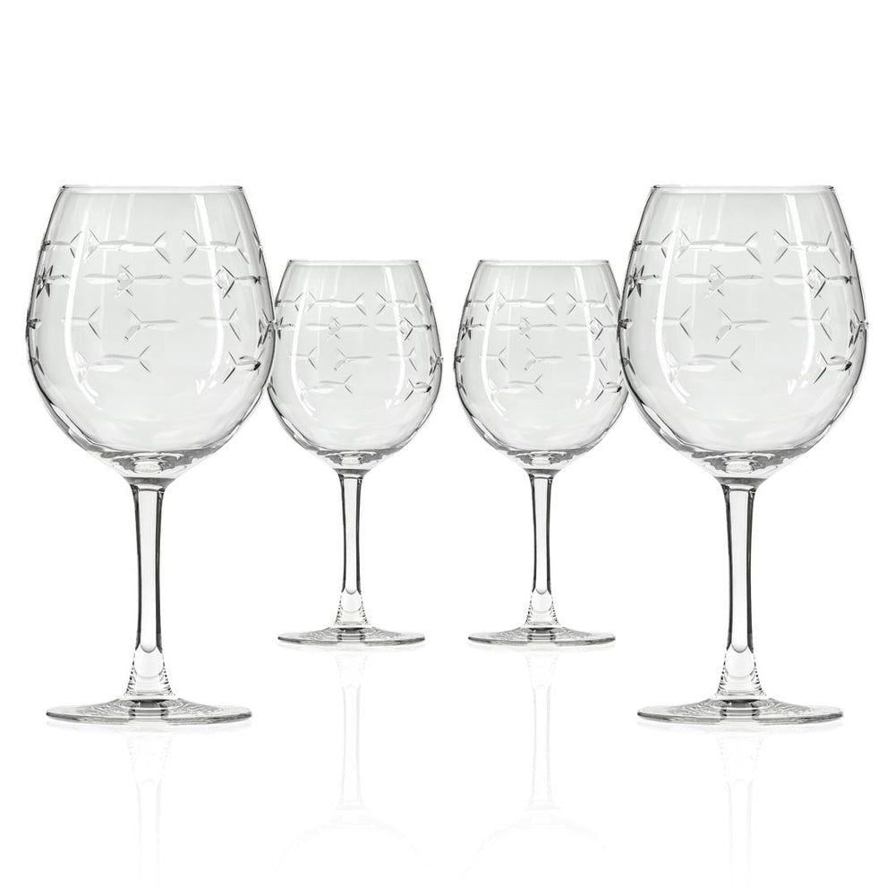 Rolf Glass 18 oz. School of Fish Wine Glass
