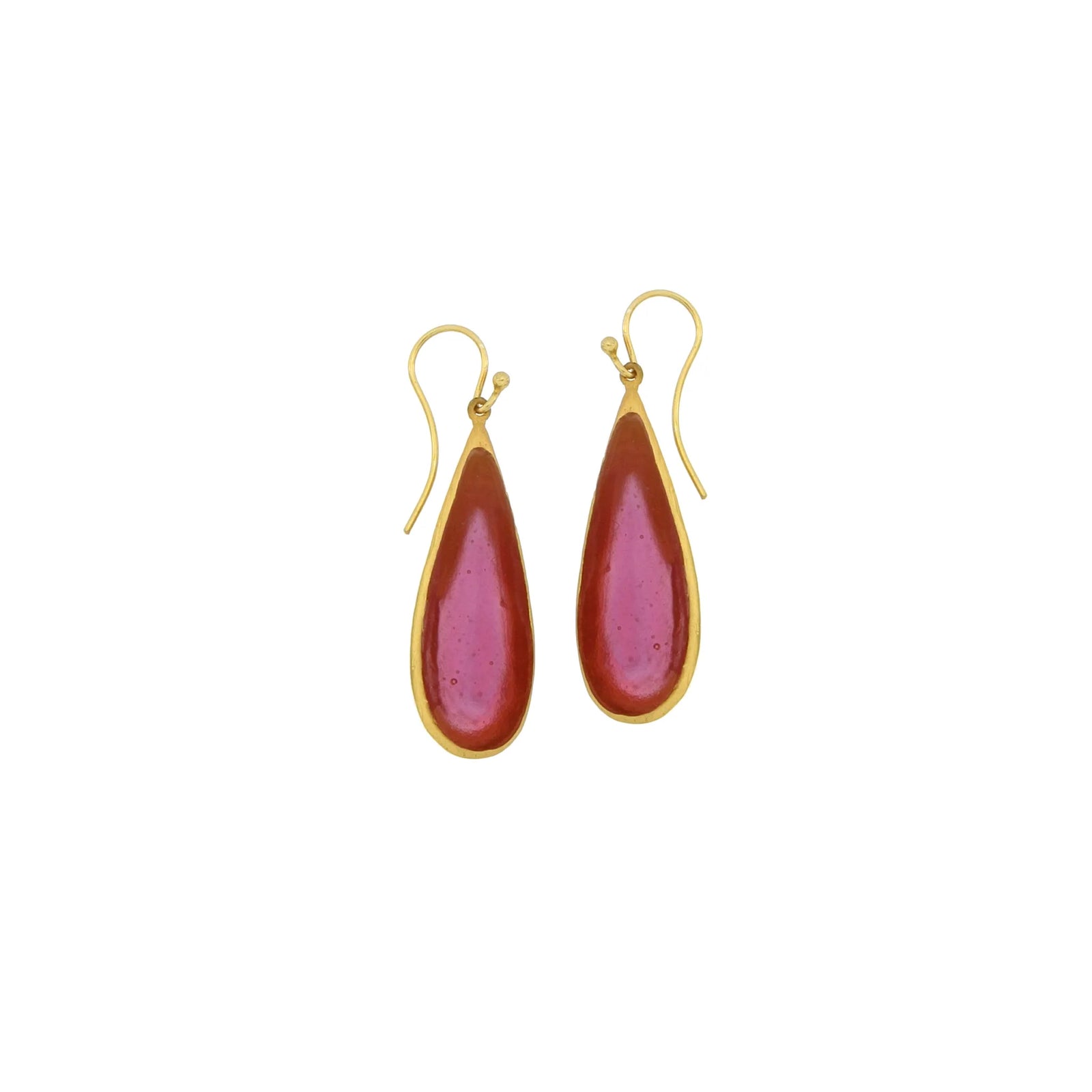 Michael Vincent Michaud  - Tear Drop Bubbles Long Wire Earrings