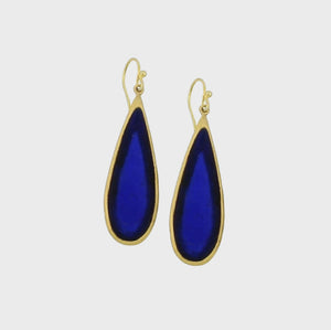 Orecchini monachella pietra blu anni 70 Orecchini monachella pietra blu anni 70