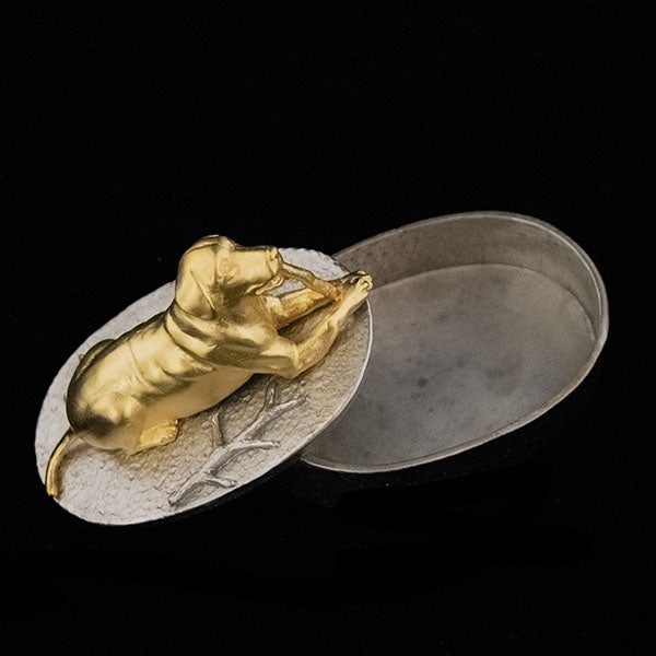 Table Art - Dog w/ Stick Box