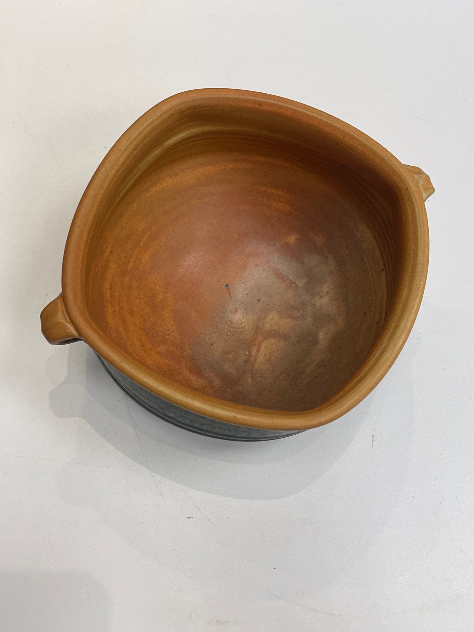 Royce Yoder Pottery - Square Serving Bowl: Tan/Ash