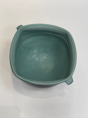 Royce Yoder Pottery - Square Serving Bowl: Copper/Black