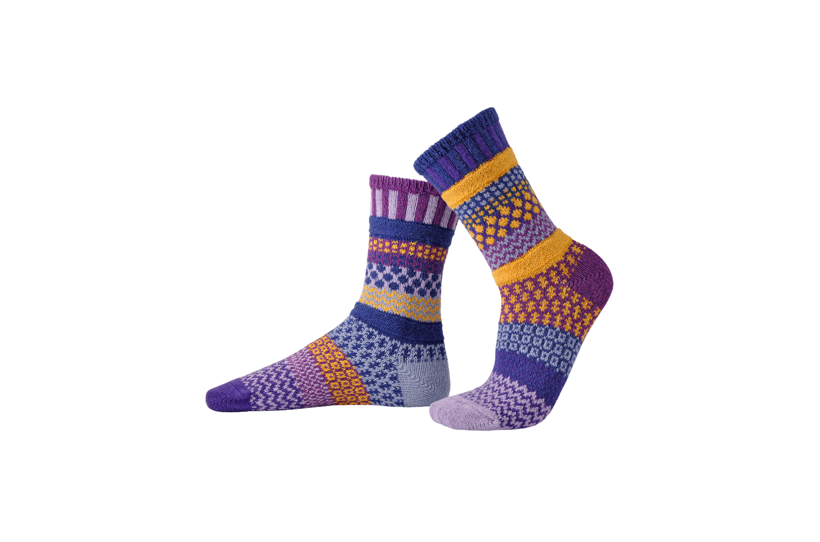Solmate Socks - Purple Rain Crew