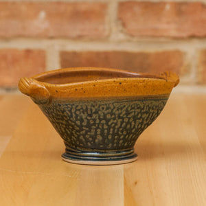 Royce Yoder Pottery - Square Serving Bowl: Tan/Ash