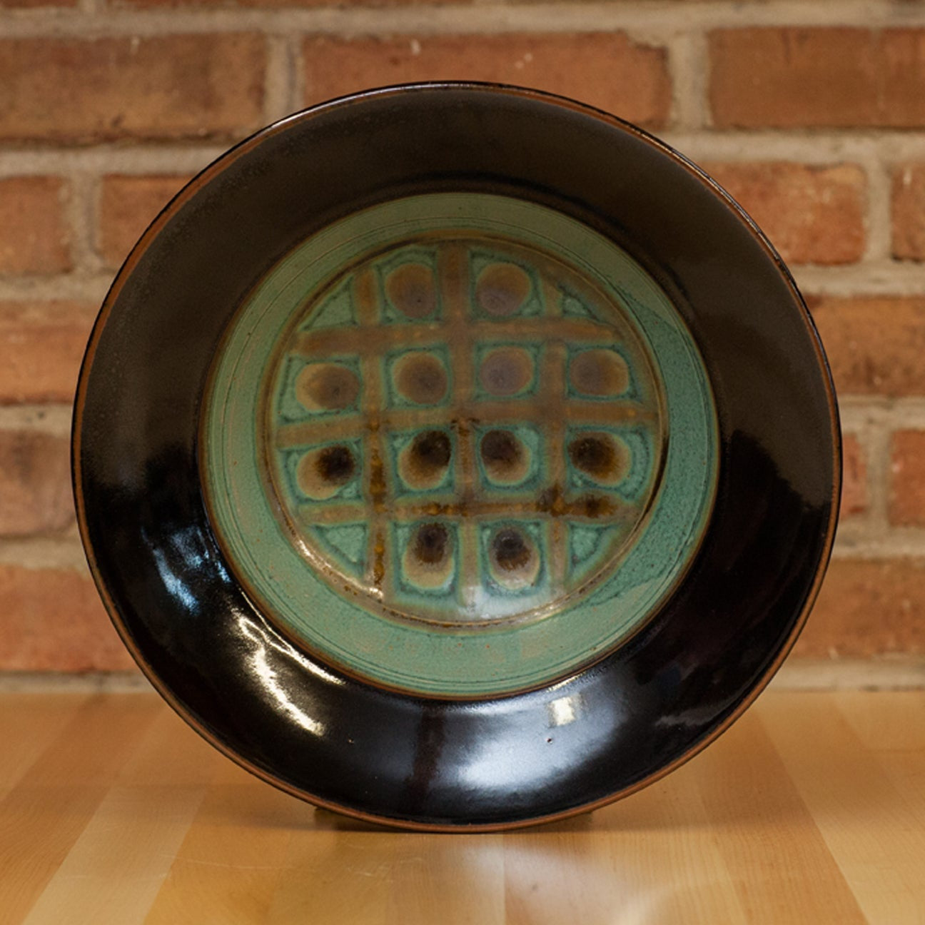 Royce Yoder Pottery - Large Serving Bowl: Copper/Black
