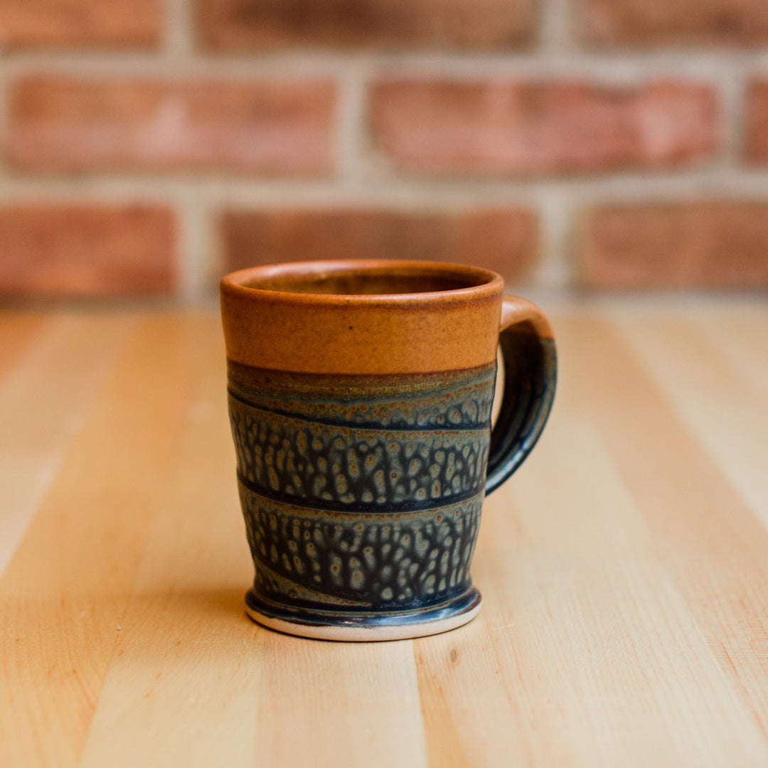 Royce Yoder Pottery - Mug: Tan/Ash
